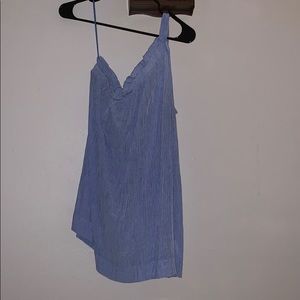 One strapped baby blue flowy maternity top